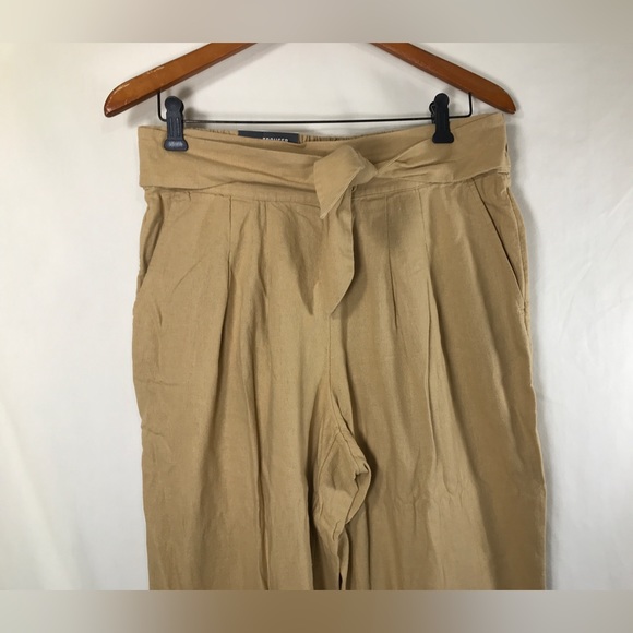 Who What Wear Mid Rise Ankle Tapered Trousers Tan Size Med Inseam 27 Women's NWT - Picture 2 of 8
